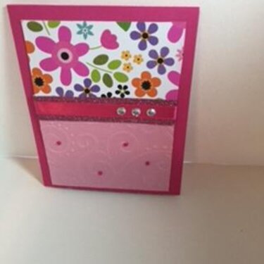 Flower and embossed card