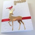 Gold deer Christmas card