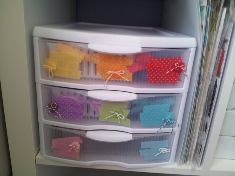 Colored Embellishment Drawers