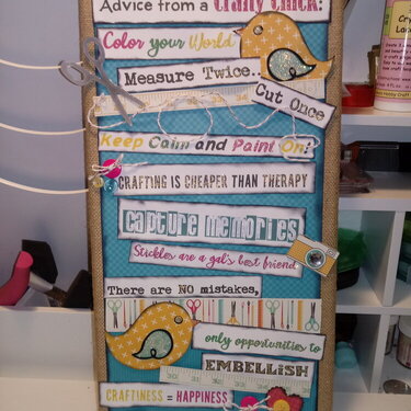 Advice from a Crafty Chick Canvas