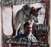 My husband at the wolf park in Battle Ground In