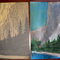 Here is the paper before and after painting.