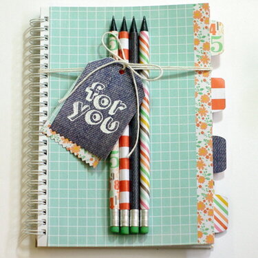 Altered Notebook &amp; Pencils by Leigh Penner
