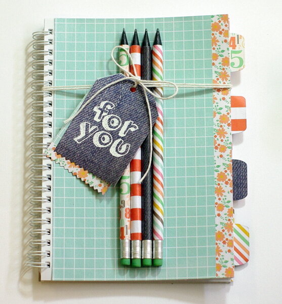 Altered Notebook &amp; Pencils by Leigh Penner