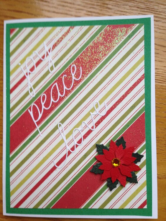 Merry Christmas -- peace, joy &amp; love + poinsettia