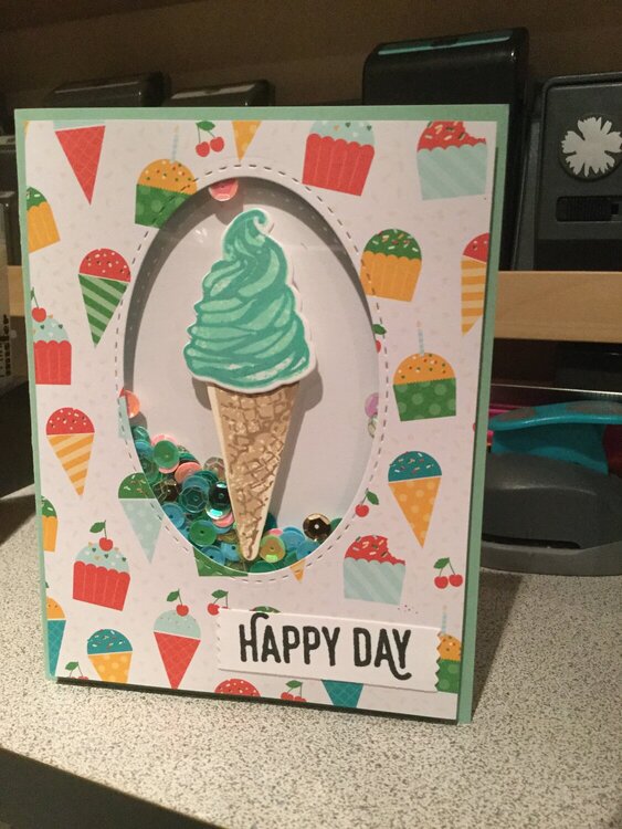 Birthday Shaker card