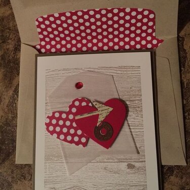 Valentine Card &amp; matching envelope