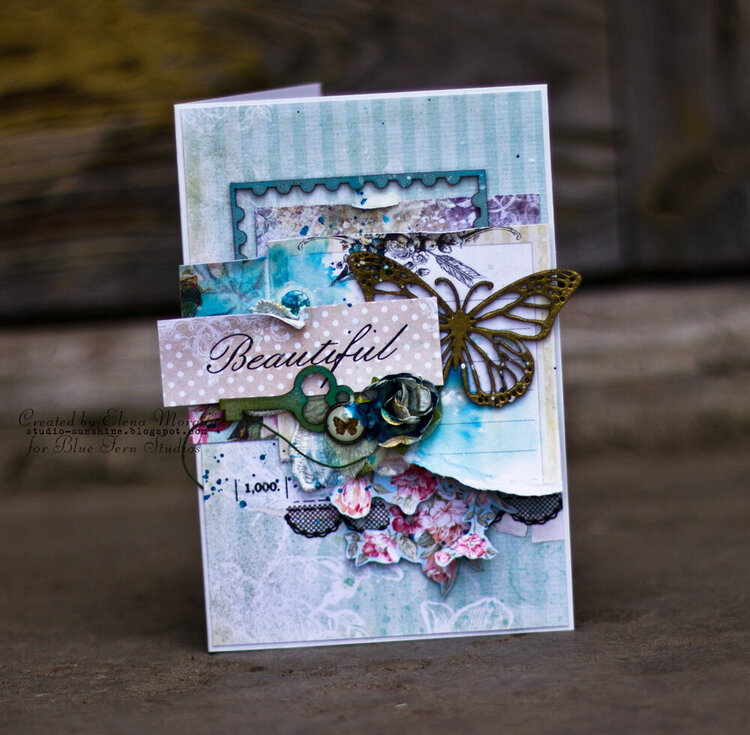 Blue Fern Studios - card &#039;Beautiful&#039;