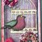 Vintage bird and cage front