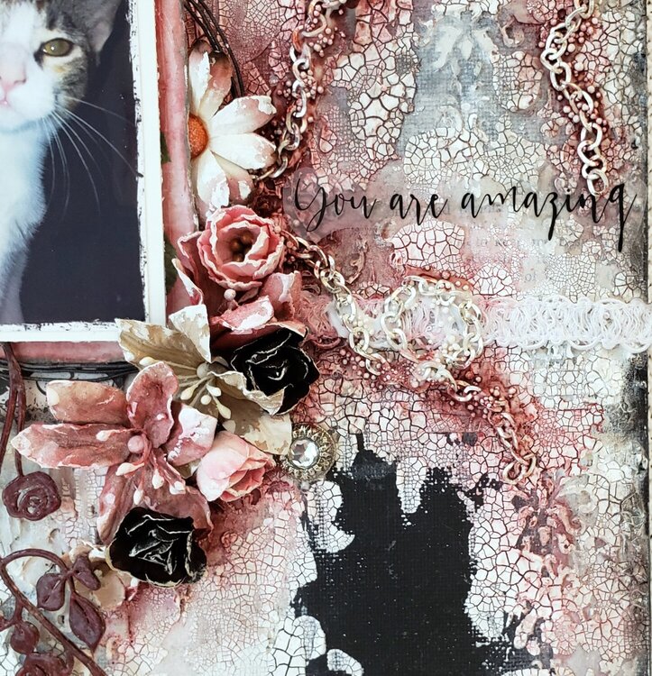&quot;You are Amazing&quot; Mixed Media Canvas Board Layout