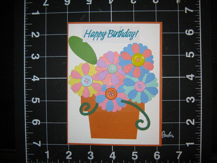 Flowerpot Happy Birthday