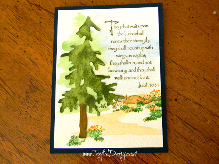 Scenic Inspirational Watercolored Card