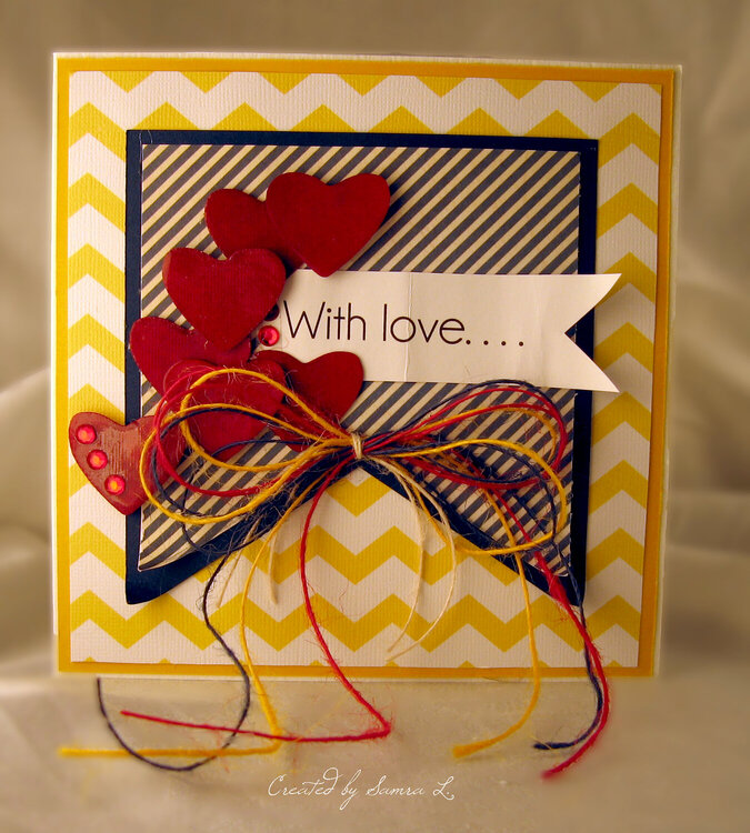 With love, clean and simple greeting card