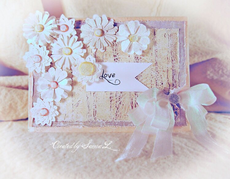 vintage shabby chic floral wedding card