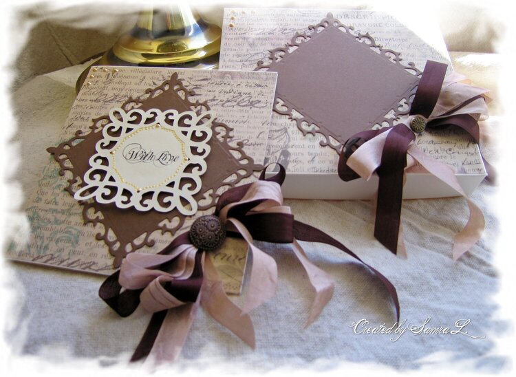 VINTAGE ELEGANT NOTE CARD-WITH LOVE