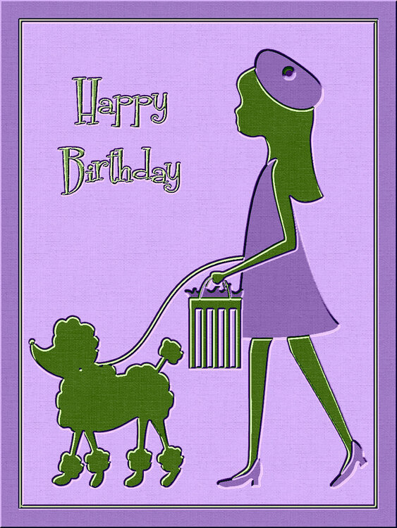 Happy Birthday Girl in Purple