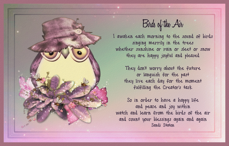 Birds of the Air, (Inspirational Poem)