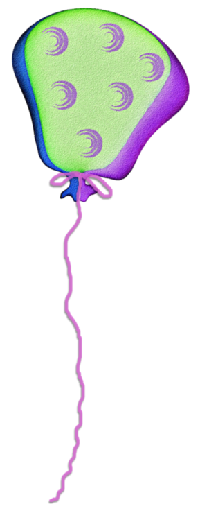 Embellishment: Balloon Purple and Green