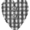 Black and White Checked Heart