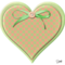 Pink and Green Checked Heart