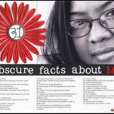 31 Obscure Facts About Me *November/December 2005 SB Etc*
