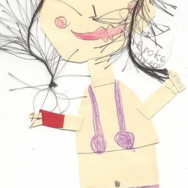 Me in a Bathing Suit as interpreted by Abby-Age 7
