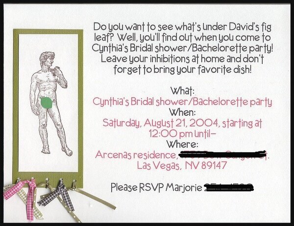 Bachelorette Party invite