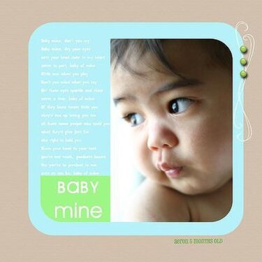 Baby Mine ::Happy Birthday, Tina (aidansmommy)!