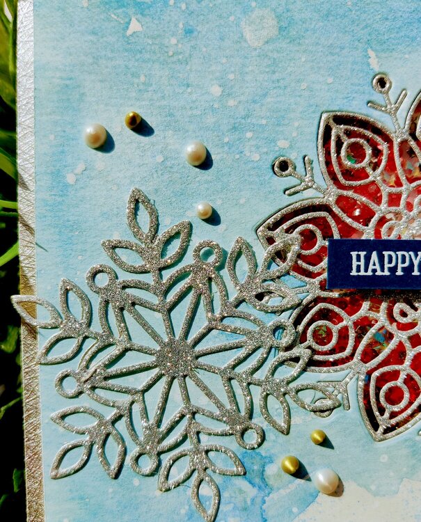 snowing shaker card