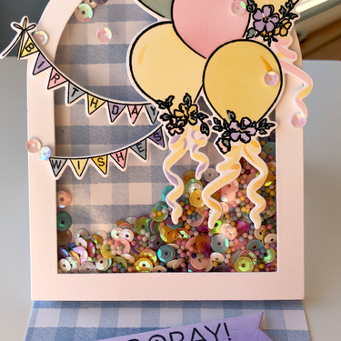 Birthday Wishes Shaker Easel Card