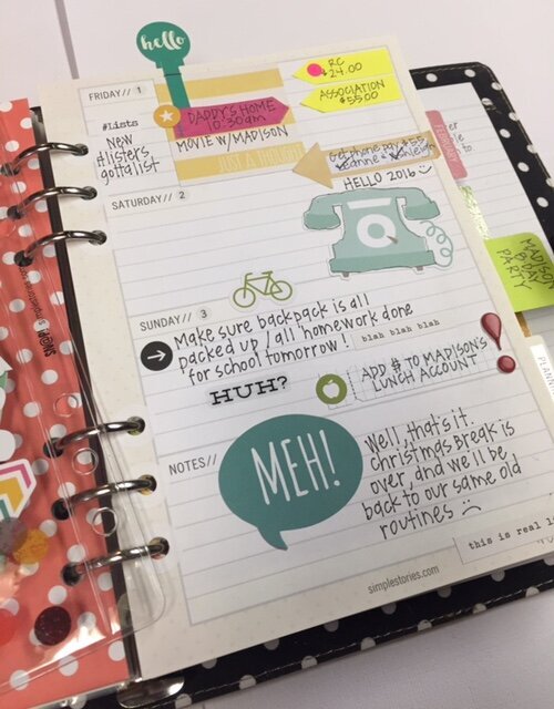 January Week 1 - Carpe Diem Planner