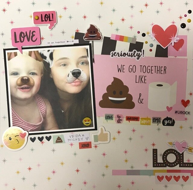 We Go Together...*NEW SIMPLE STORIES &quot;EMOJI LOVE&quot;*