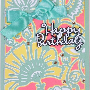 Birthday Floral Pattern card