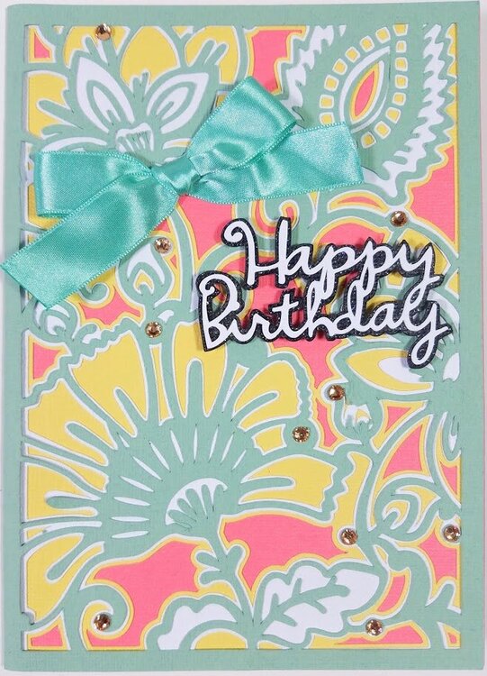 Birthday Floral Pattern card