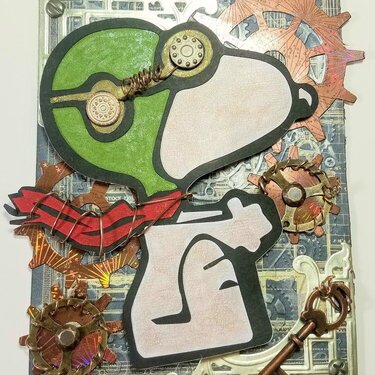 Steampunk Snoopy card