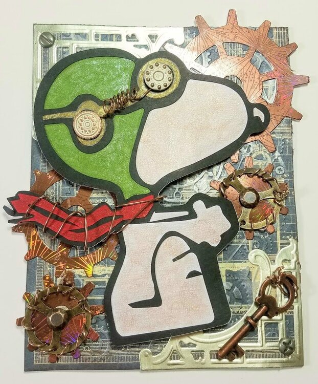 Steampunk Snoopy card