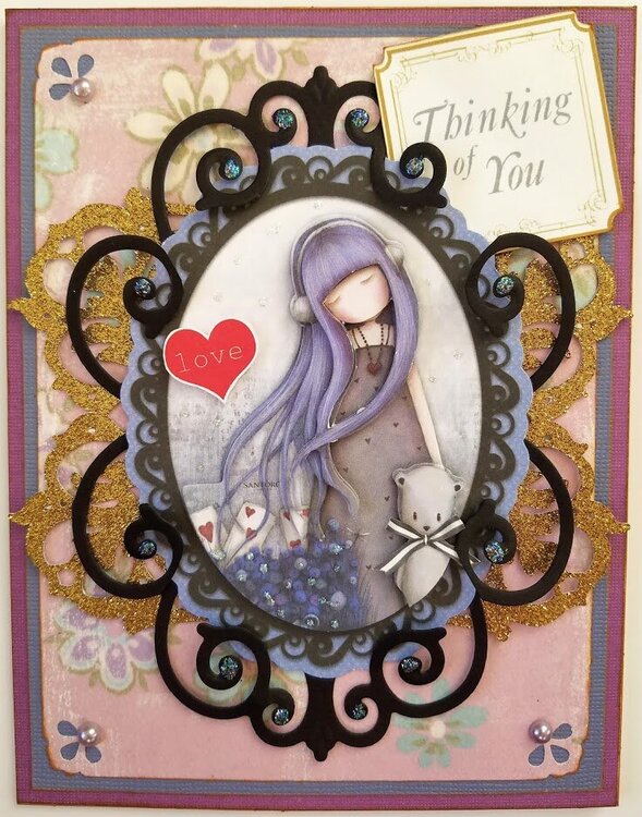 Gorjuss Thinking of You card