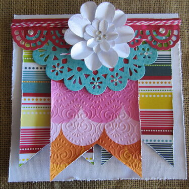 Couture Creations Pennant Doily Card