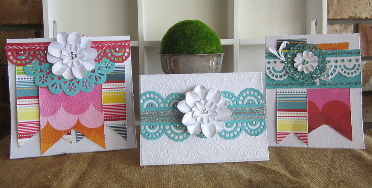 Couture Creations Card Set featuring Bo Bunny Lemonade Stand Papers