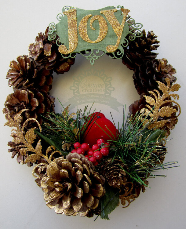 JOY Christmas Wreath | Couture Creations