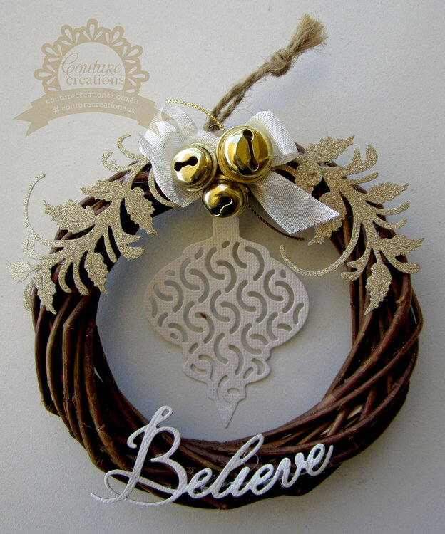 Believe Christmas Wreath | Couture Creations