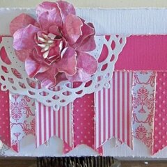 Pink Pennant Card - Couture Creations