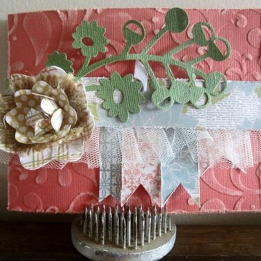 Shabby Embossed Card - Couture Creations