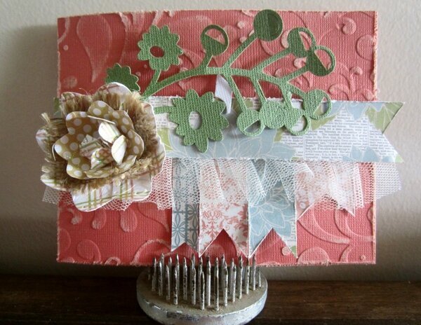 Shabby Embossed Card - Couture Creations