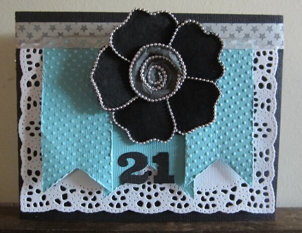 21st Card Tiffany Blue - Couture Creations