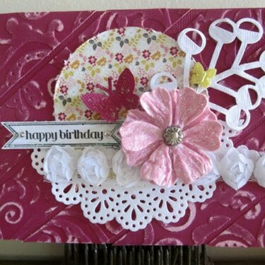 Happy Birthday Shabby Card - Couture Creations