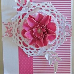Pink & White Card - Couture Creations