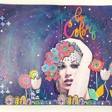 Live Colorful Art Journal Page