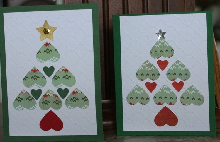 Heart Christmas Tree cards