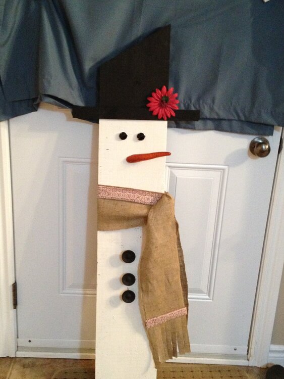 Wooden snowman